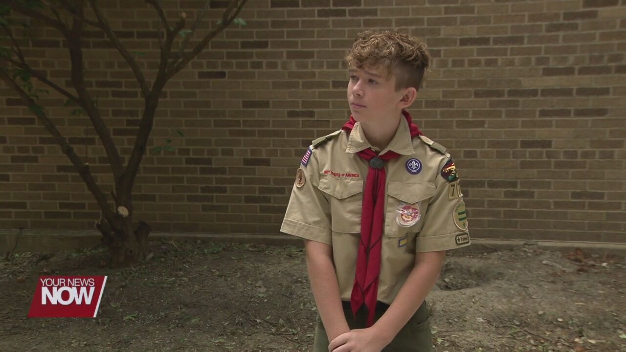 Local Boy Scout building serenity garden at Lima Memorial Health System